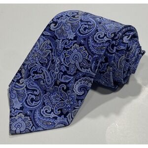 Stefano Ricci Tie Mens One Size Blue Paisley Silk Necktie Made In Italy Classic